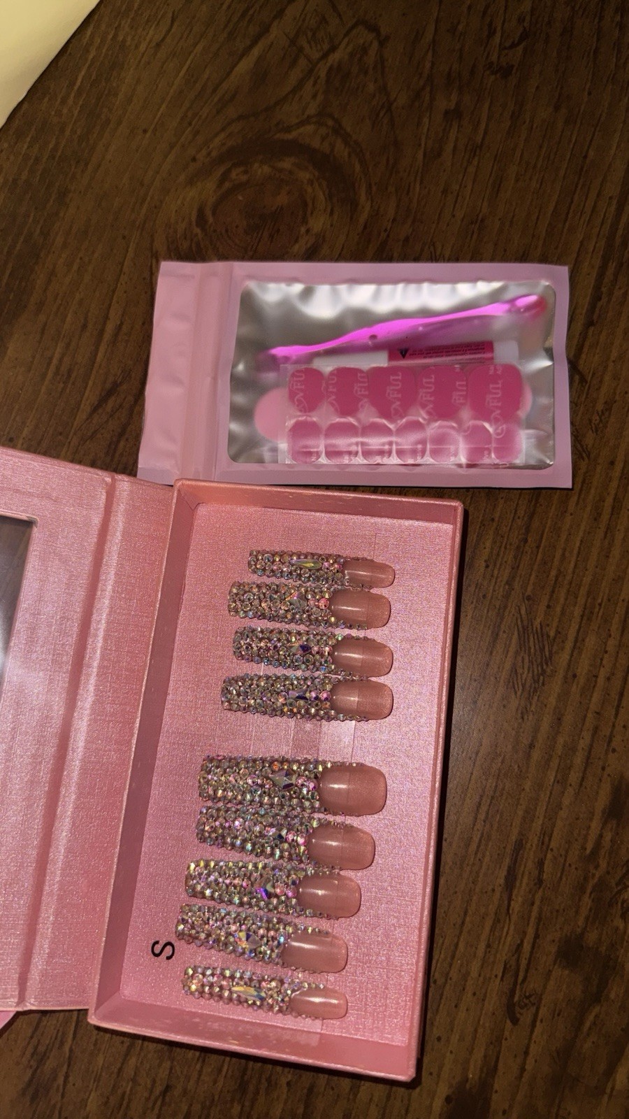 Lovful H27 Long Square Acrylic Press On Nails Size Med