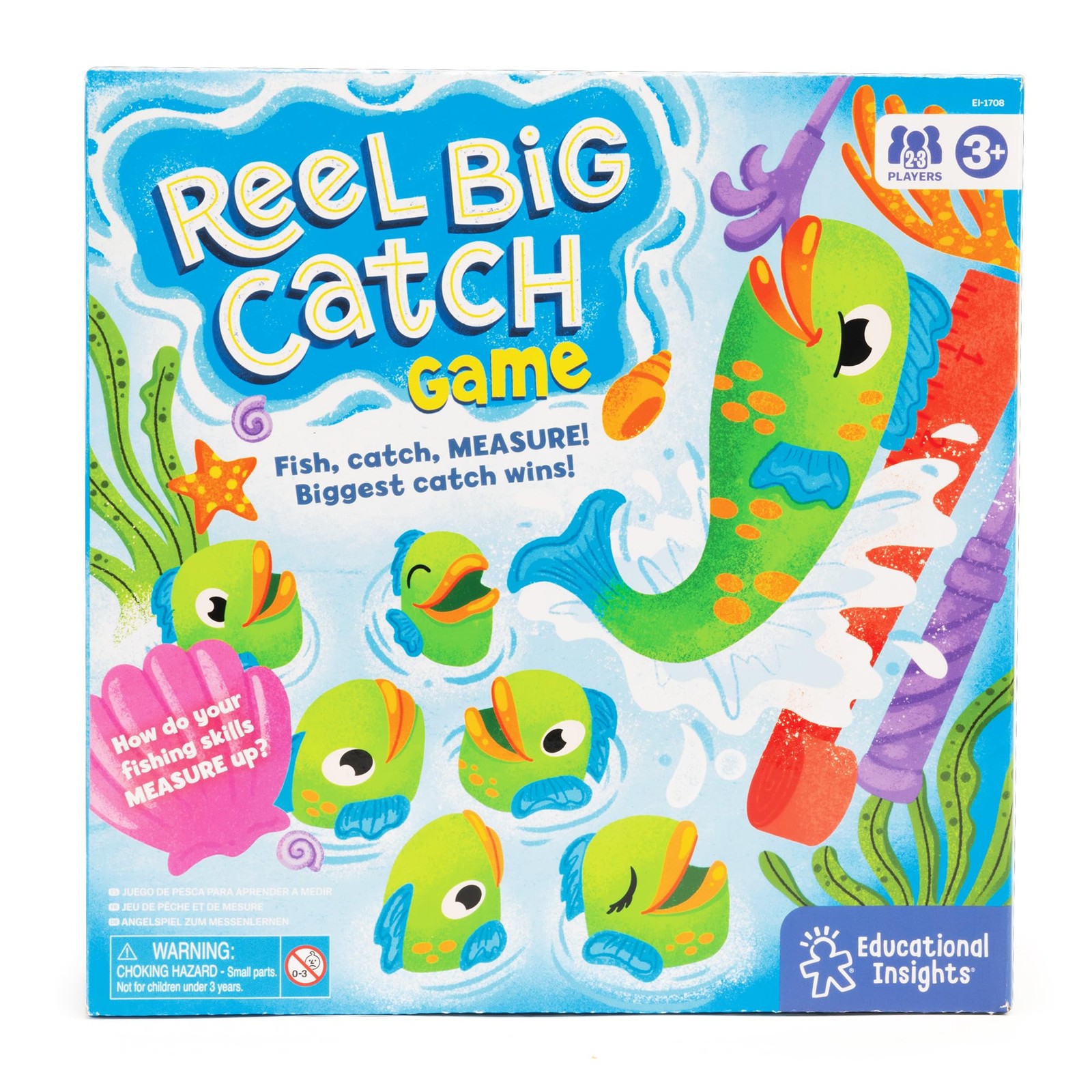 Educational Insights Reel Big Catch Game – Preschool Math Games Medium, Green
