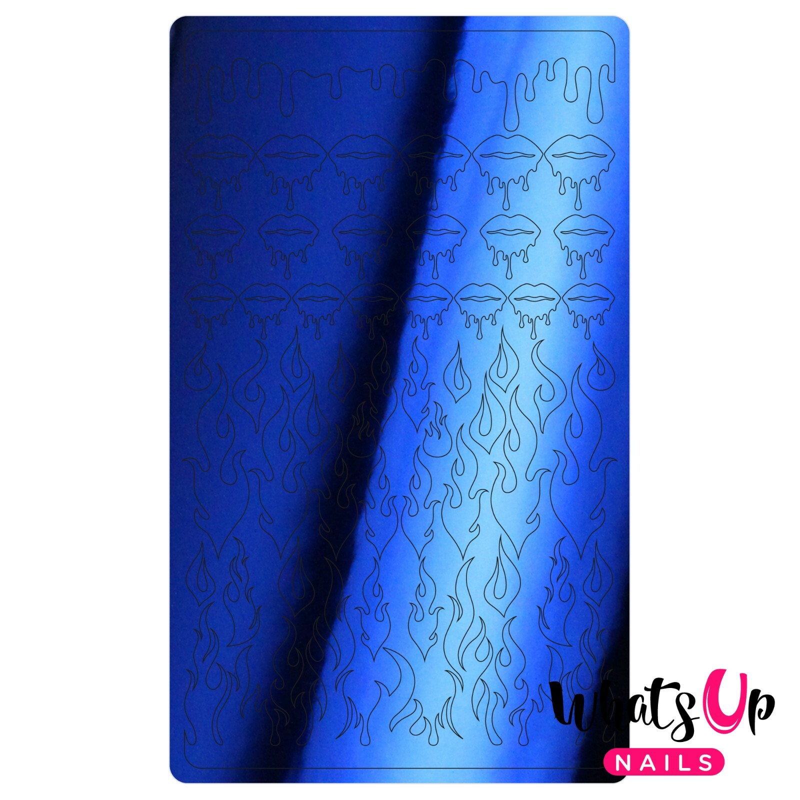Dripping Flames Stickers (Sapphire) – Daily Charme Collaboration, Nail Stickers