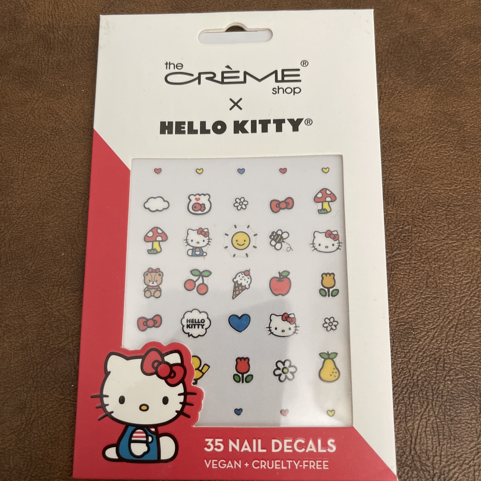 The Creme Shop Hello Kitty Nail Decals 35 Piece Easy To Apply Cute Nail Art New