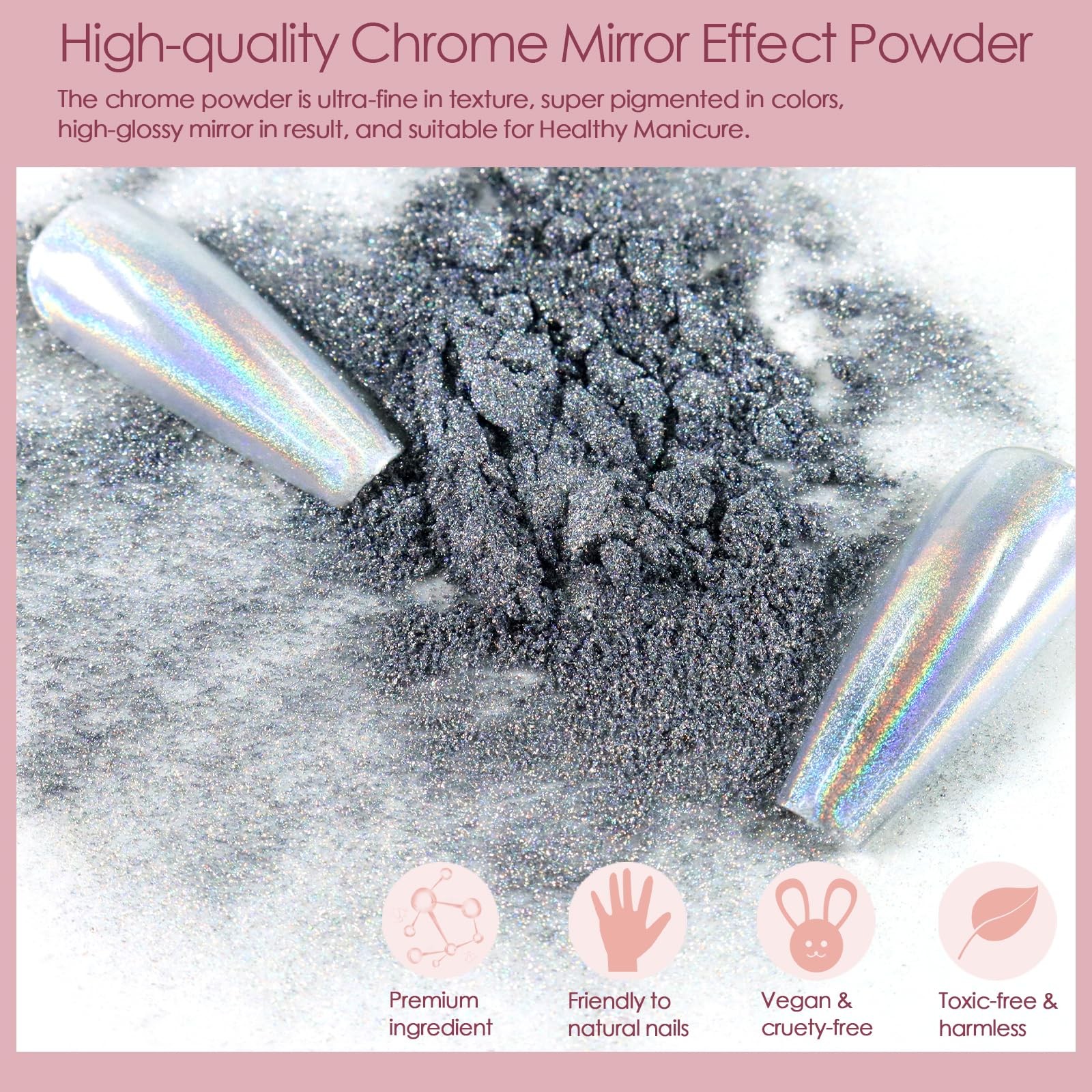 Allstarry Chrome Nail Powder A-Moonlight Mermaid