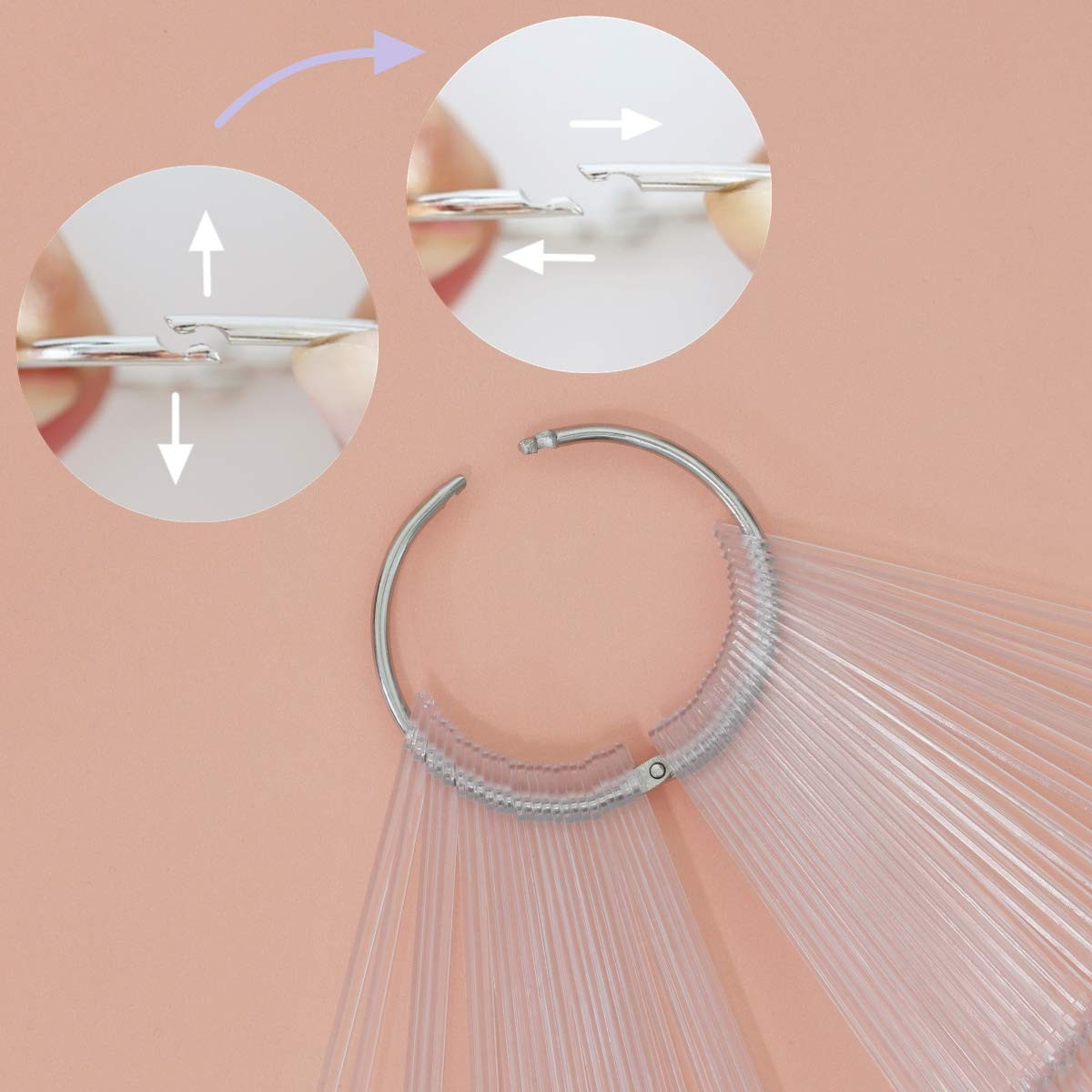 100Pcs Nail Swatch Sticks with Number Stickers Nail Color Display Stiletto Tips