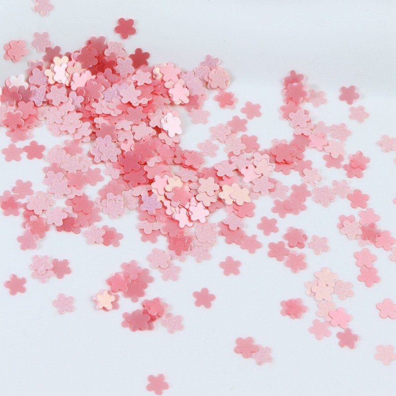 Nail Art Glitter Sequins 6 Grids Mixed Color 3MM Flower Shiny Nail Decor for DIY