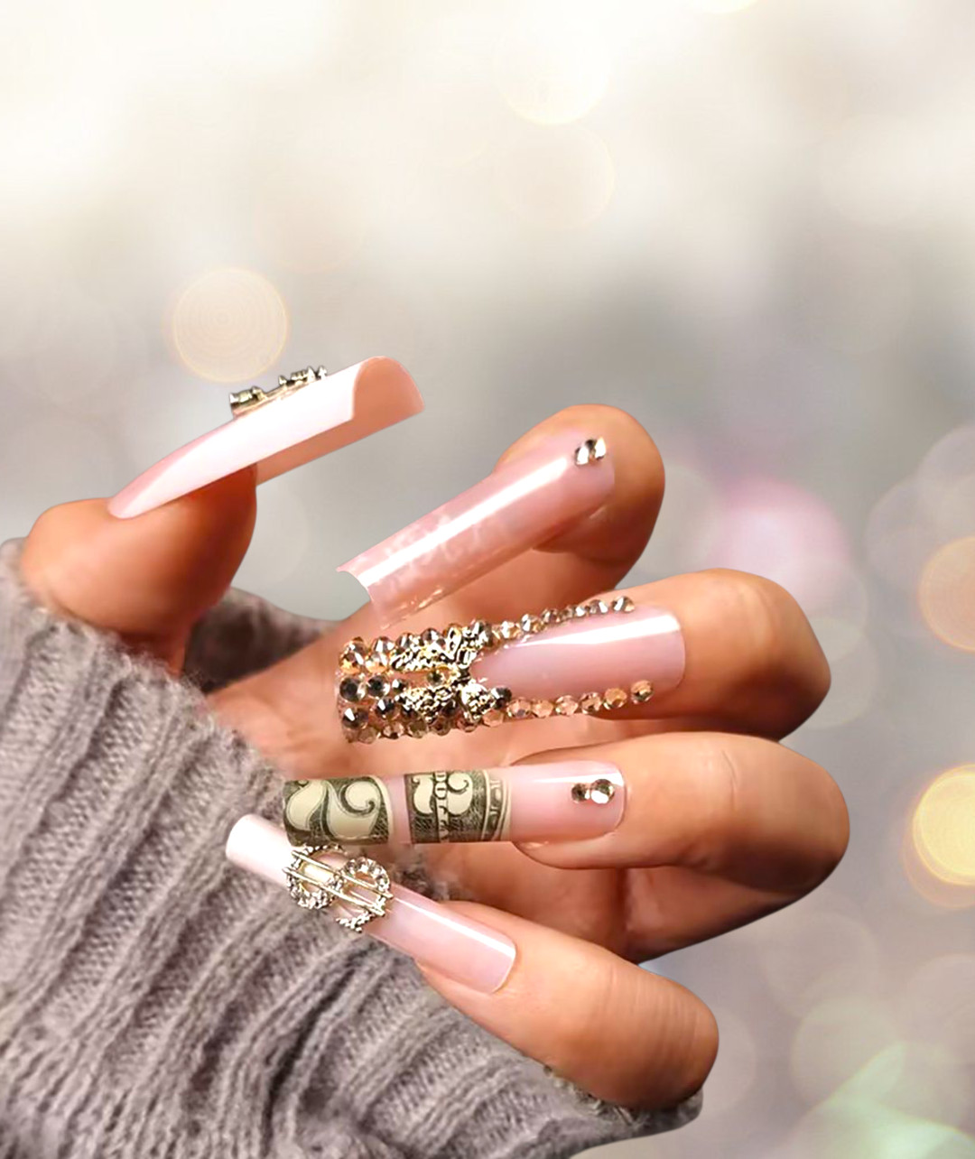(New) Customized XL Square Shape 24 Count Nails