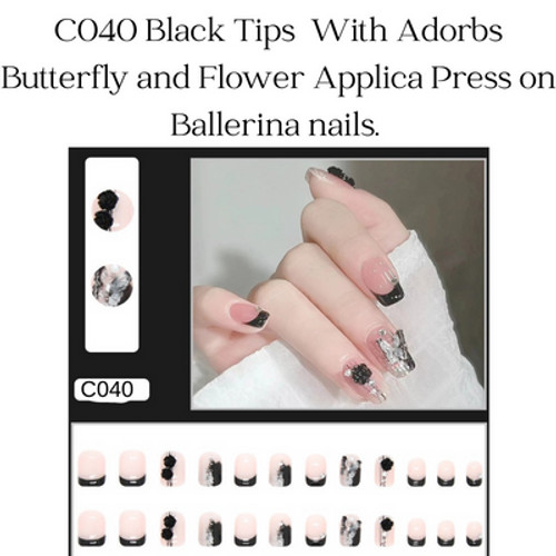 Double Bling, C-type nails. Plenty of bling for casual and up dress.