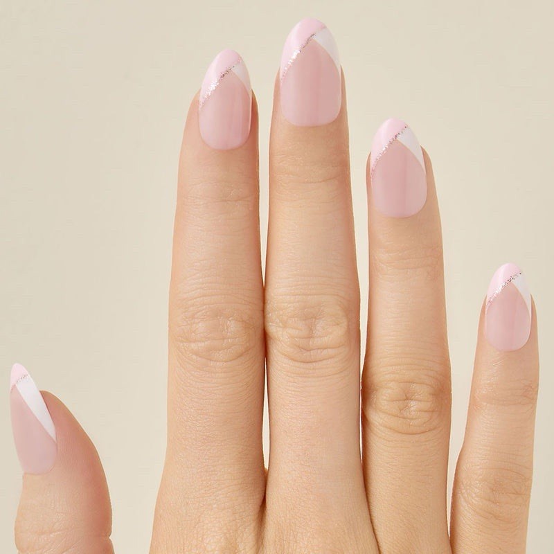New Kleo Kolor Press-On Gel Nails – Etiole de Ballet – Long Almond French