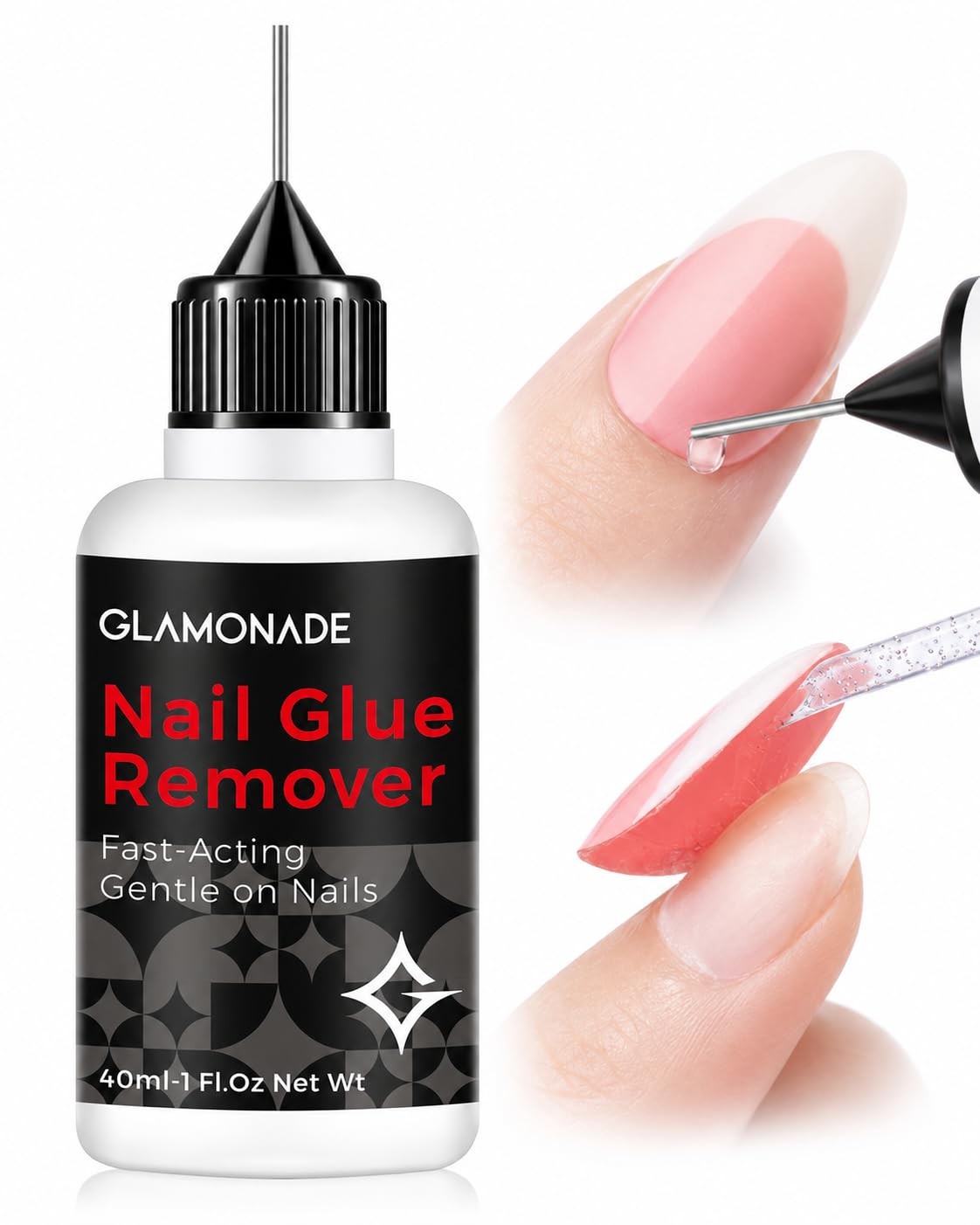 Press on Nail Glue : Pinpoint Fake Nails & Artificial Nail Tips Liquid Non-Ac…