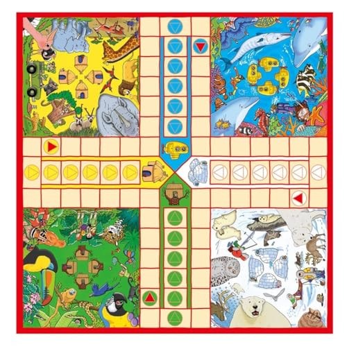 Snakes and Ladders 19 inches x 19 inches, Multi-colored
