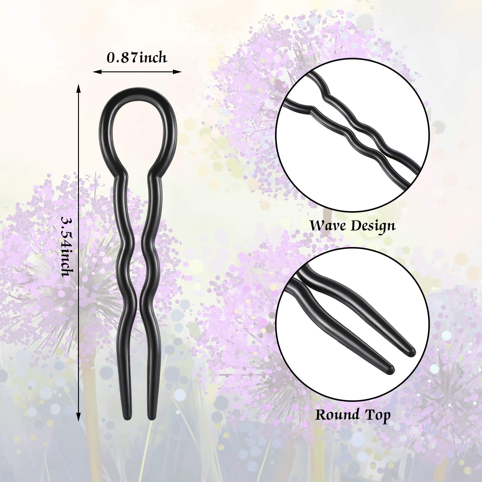 Chuangdi 24 Piece Plastic Hair Bobby Pins U Shaped Grip Pins Fast Spiral Clip…