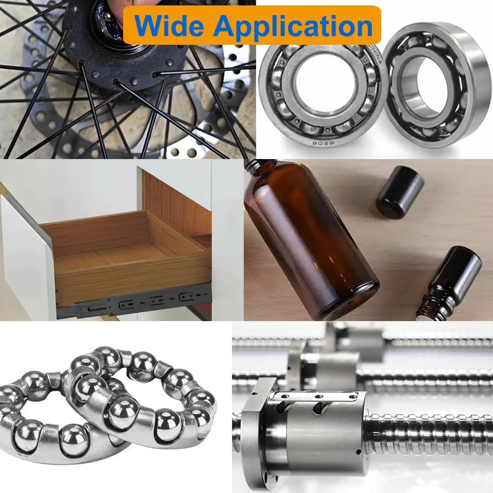 900 PCS Stainless Steel Precision Balls, Bicycle Ball Bearings 6 Sizes Assort…