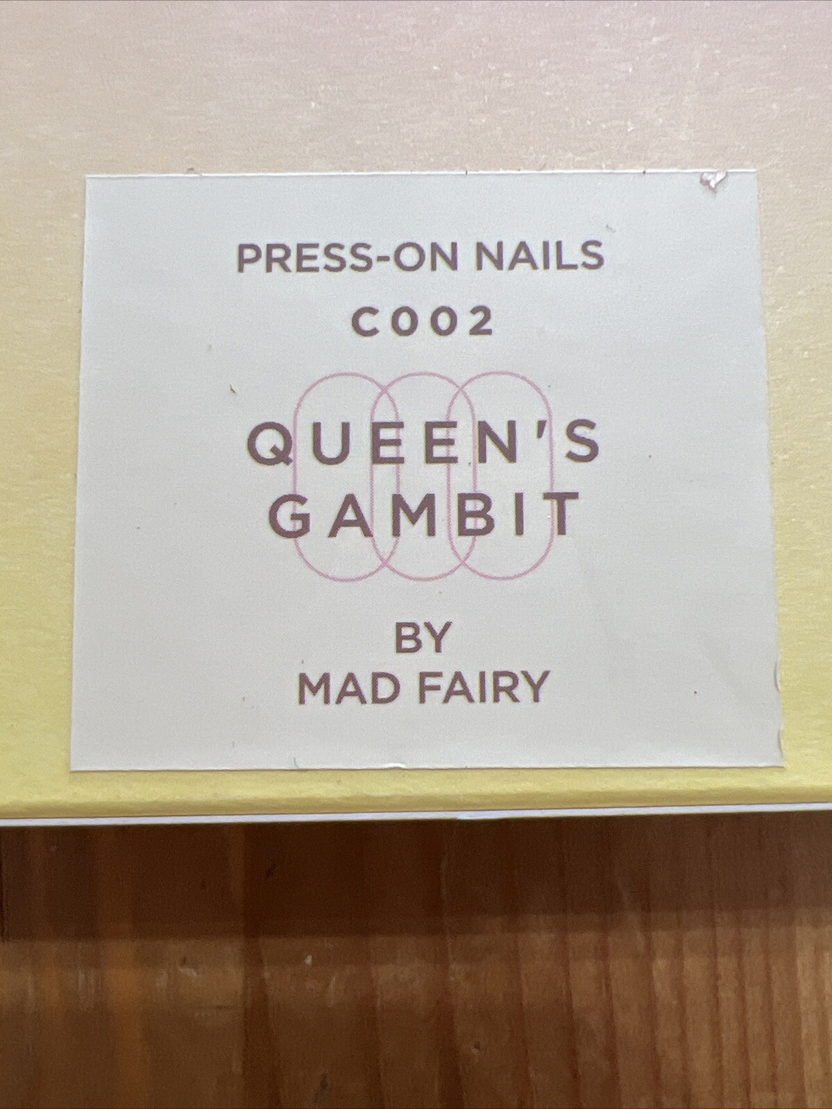 New Mad Fairy Queen’s Gambit Reusable Press On Nails Kit Black White French Tips