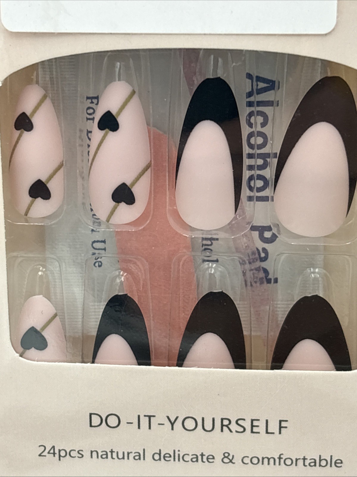 Set Of 3 ❤️ Nails Women Classy Collection French Tip Valentine’s Day Press On