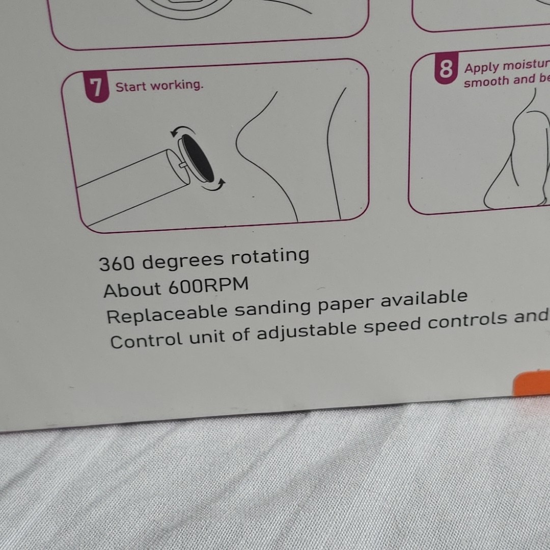 Electric Foot Callus Remover,One-Click Control,Adjustable Speed (BTE)