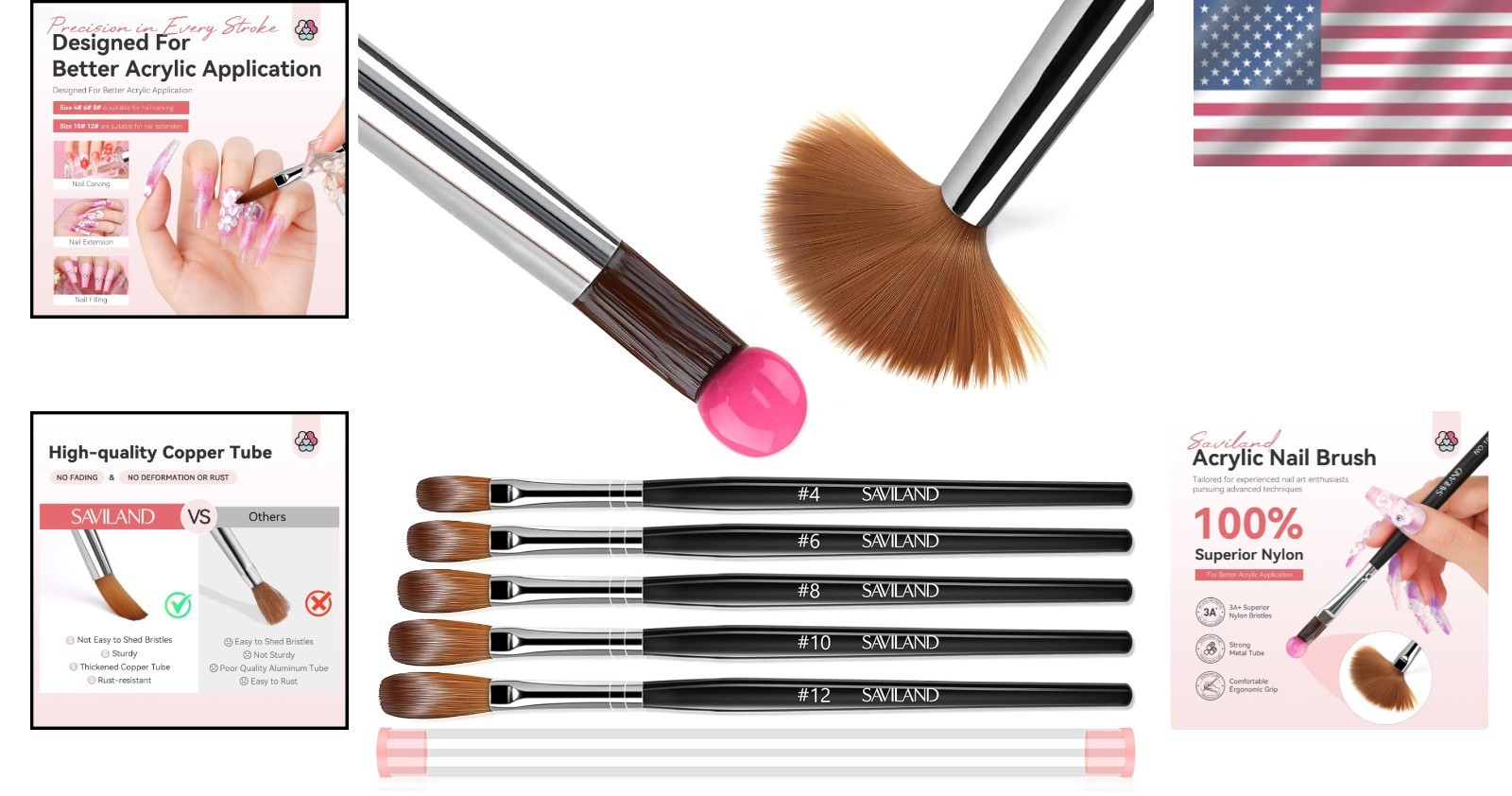 Kolinsky Hair Acrylic Nail Brush Set: Precision Tools for Crafting Nail Designs