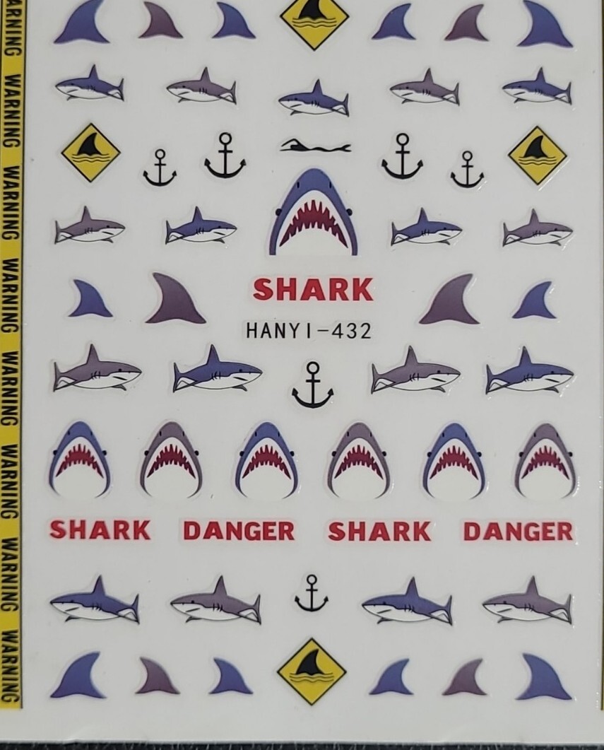 Shark Nail Art Stickers