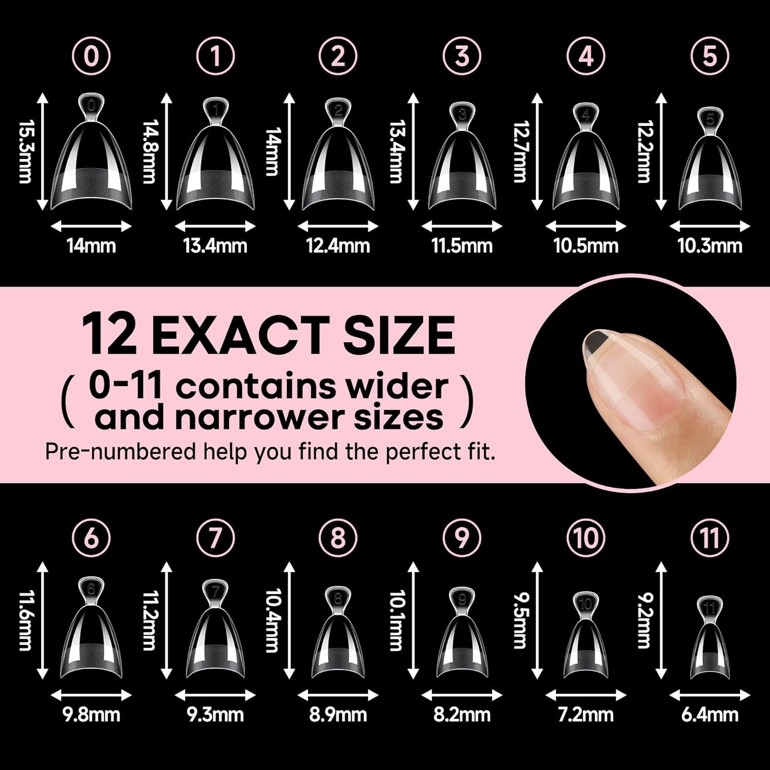 Matte Finish Almond Gel Nail Tips 216pcs Half Cover for Salon Quality Nails