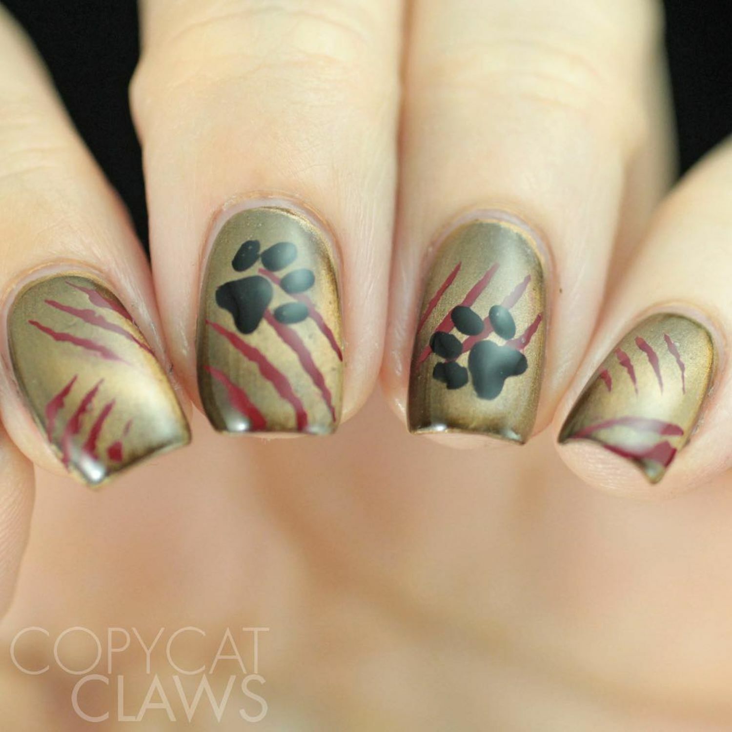 Kitty Scratch Stencils for Nails, Halloween Nail Stickers, Nail Vinyls