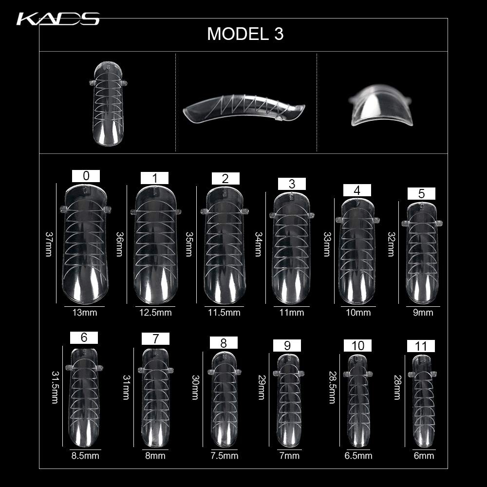 120PCS Clear Full Cover Dual Nail System Form UV Gel Acrylic Nail Art Mold Ar…
