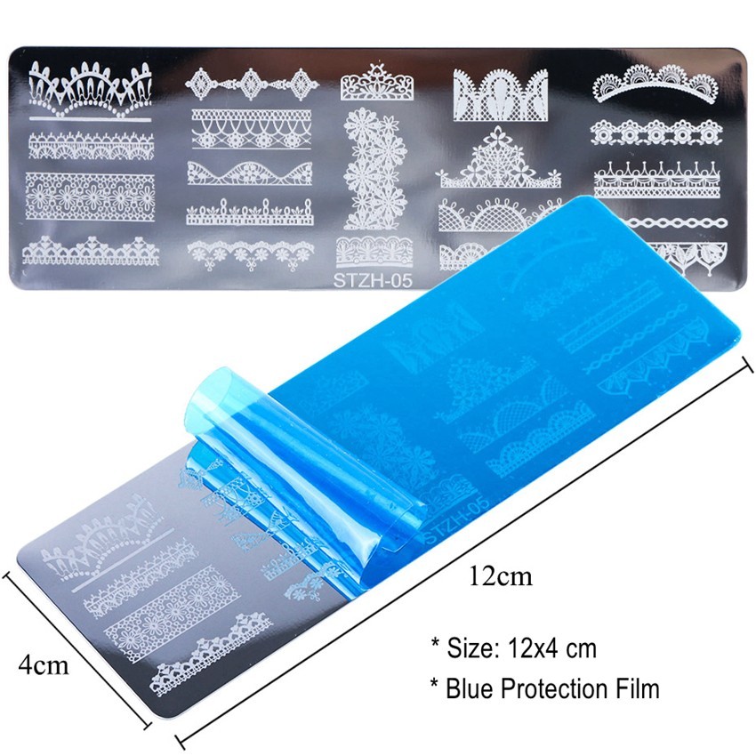 Blooming Sakura Flowers Metal Nail Stamping Plate Butterfly Floral Prints