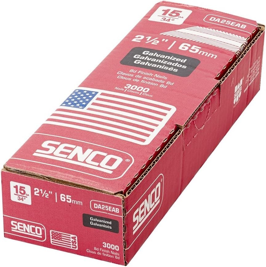 15 Gauge Galvanized Finish Nails – 2.5″ 3,000 Pack