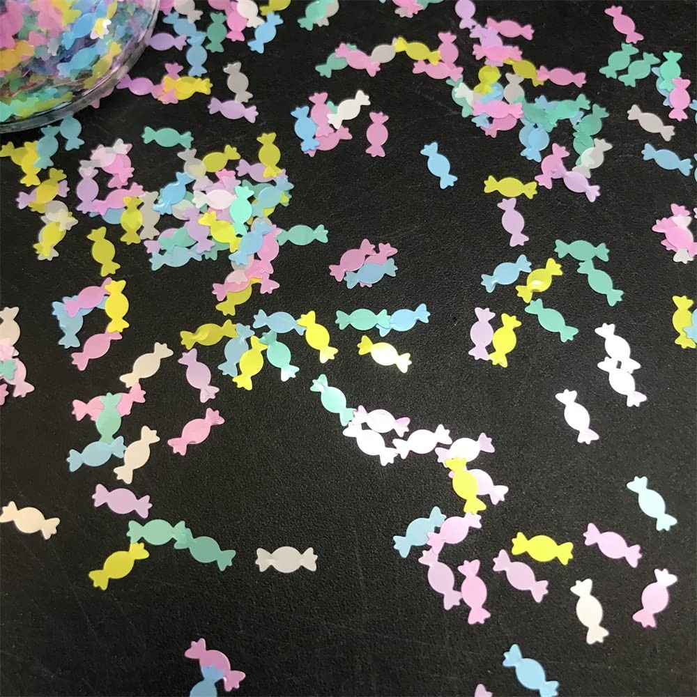 10 Grams Colorful Mix Candy Shape Glitter Sequins Festival Makeup Nail Arts