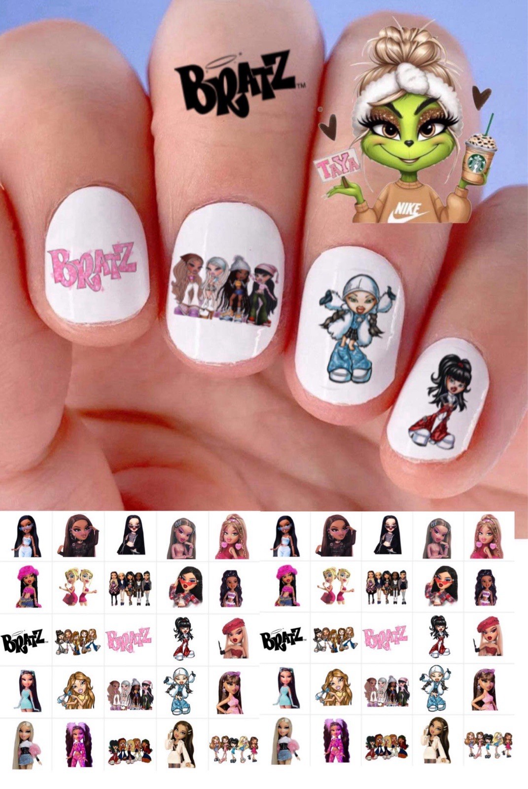 Bratz Dolls Set Of 50Waterslide Nail Art Decals