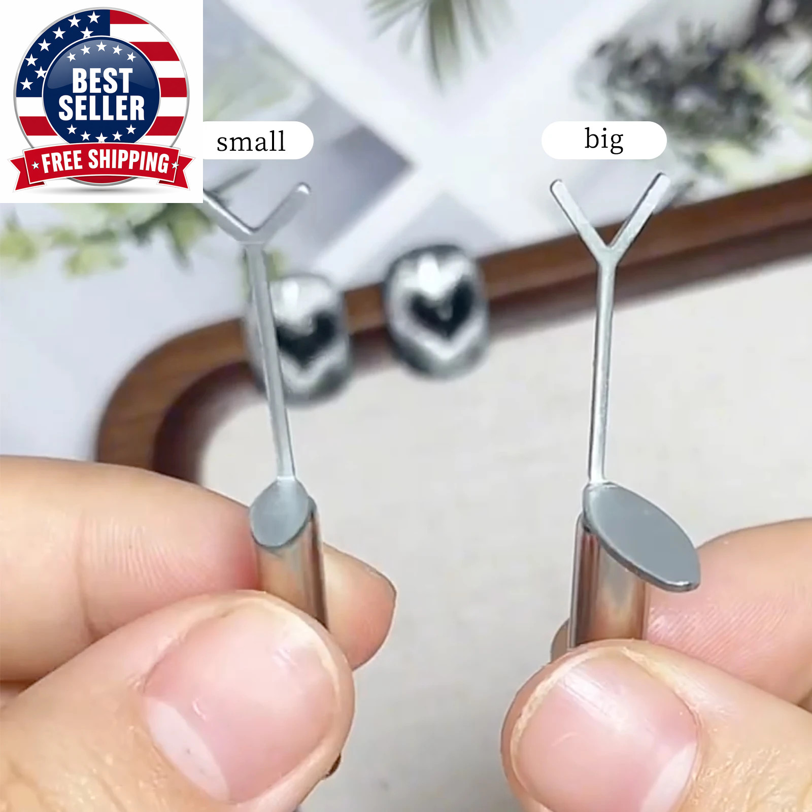 4Pcs Nail Art Magnet Set with Iron Wire Cat’S Eye Magnetic Rod Strong Heart-Shap