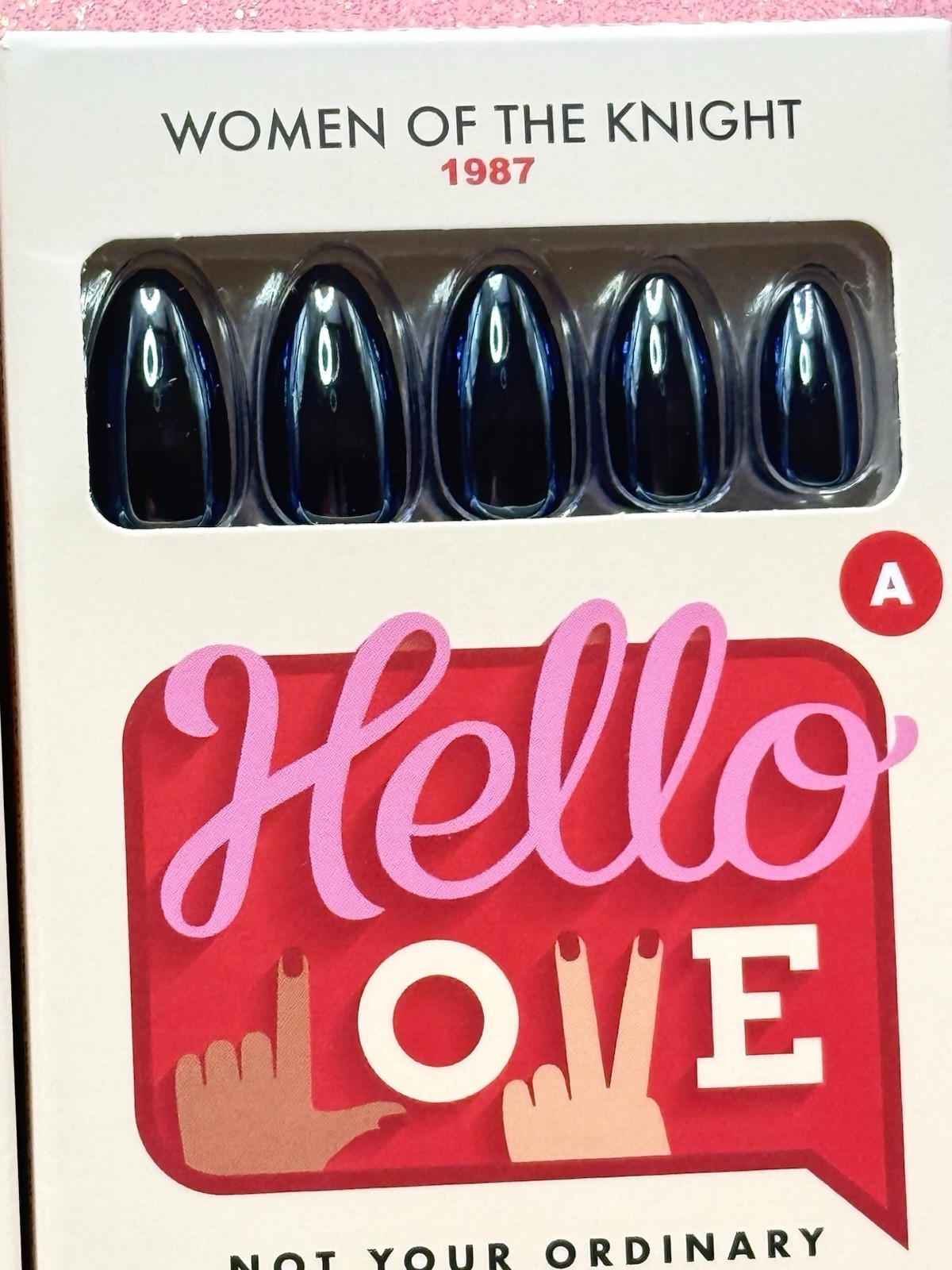 Hello Love Press-On Nails Almond Chrome Women Of The Knight- Set Of 2