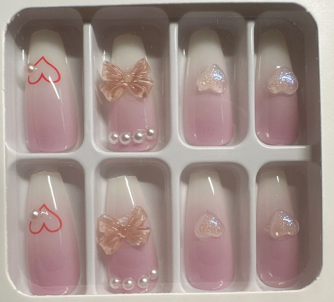 Press on Nails with stone. One Minute Nail tip 24pcs in box