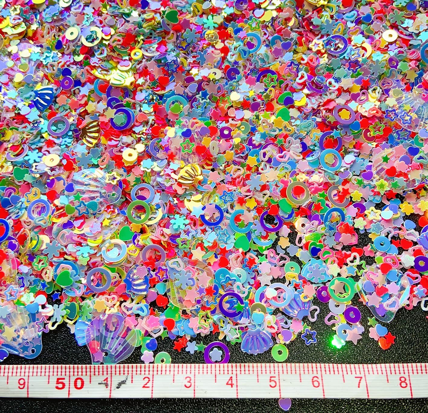 Heart Star Butterfly Craft Sequins Holographic Nail Glitte Confetti Shell Sno…