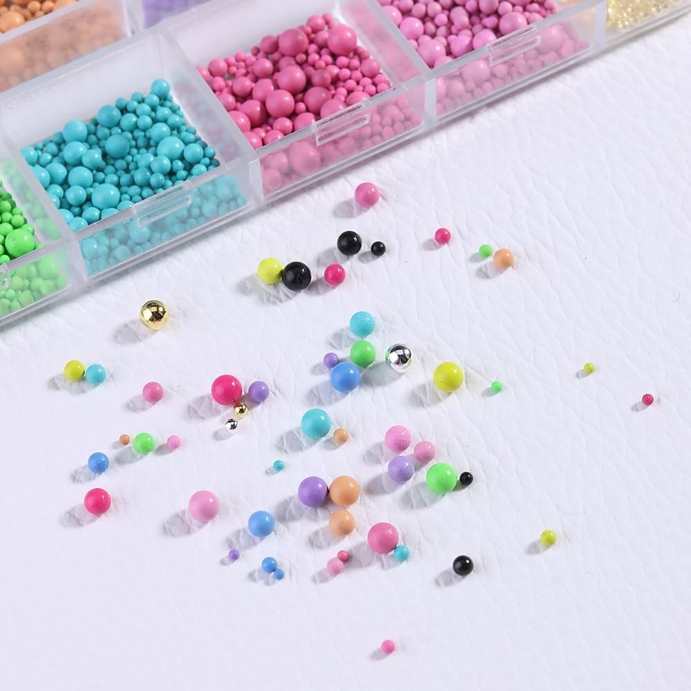 Colorful 3D Nail Rivets – Metal Beads for Gorgeous Acrylic Nail Art