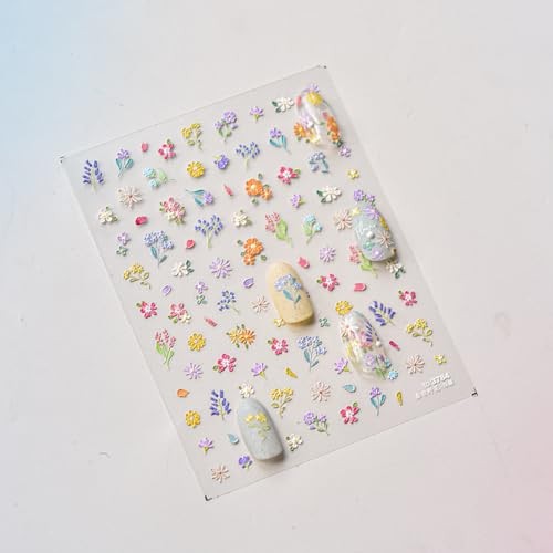 Flower Nail Stickers for Nail Art Spring Flower Nail Art fresh wild-flower