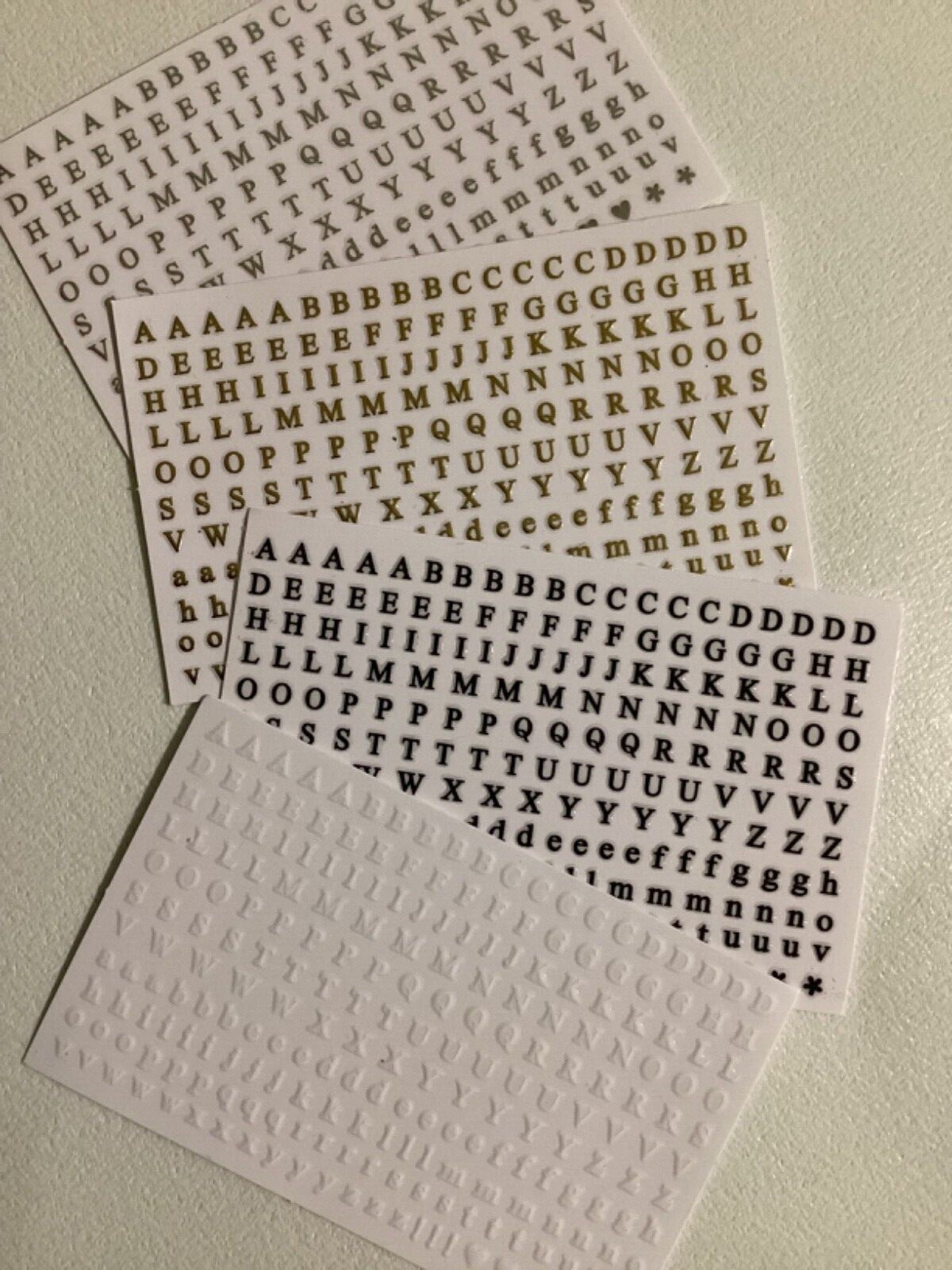 3D Nail Art English Alphabet Letter Stickers Decals