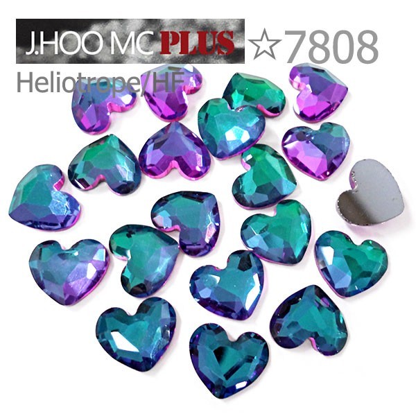 J.HOO Crystal 7808 Heart Flat Back Rhinestones 5×4.5mm Nail Art (10pcs)