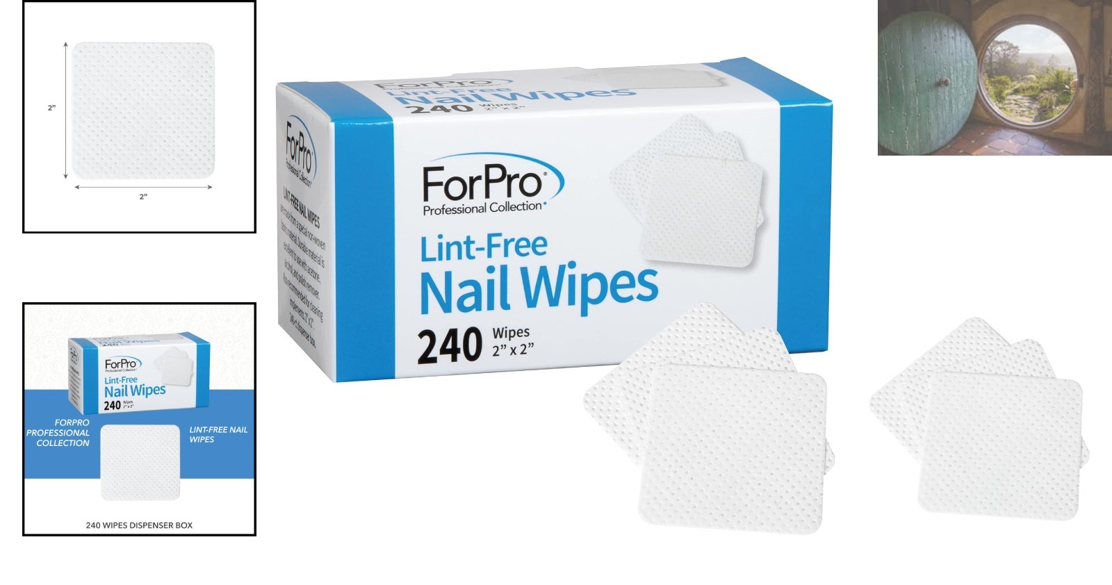 Ultimate Non-Woven Lint-Free Nail Wipes, 240 Count, Perfect for All Polish Types