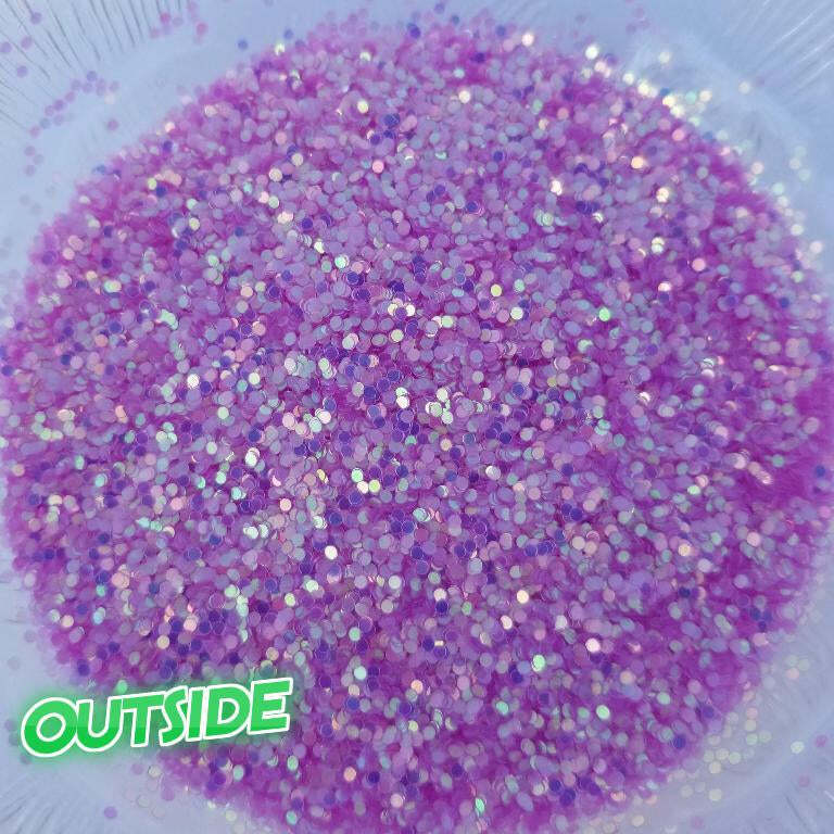 UV Sun Activated Glitter Shapes -1mm, 2mm or 3mm Dots – Pink/Lavender