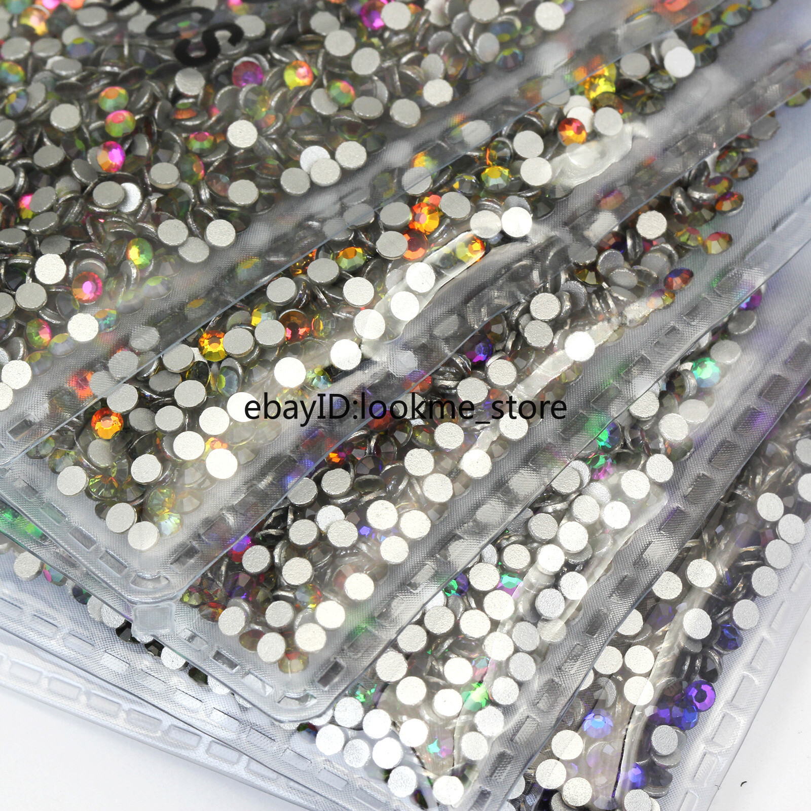 1440pcs 2 mm (ss6) Crystal Glass Rhinestones Flatback Gems Nail Art Crafts Decor