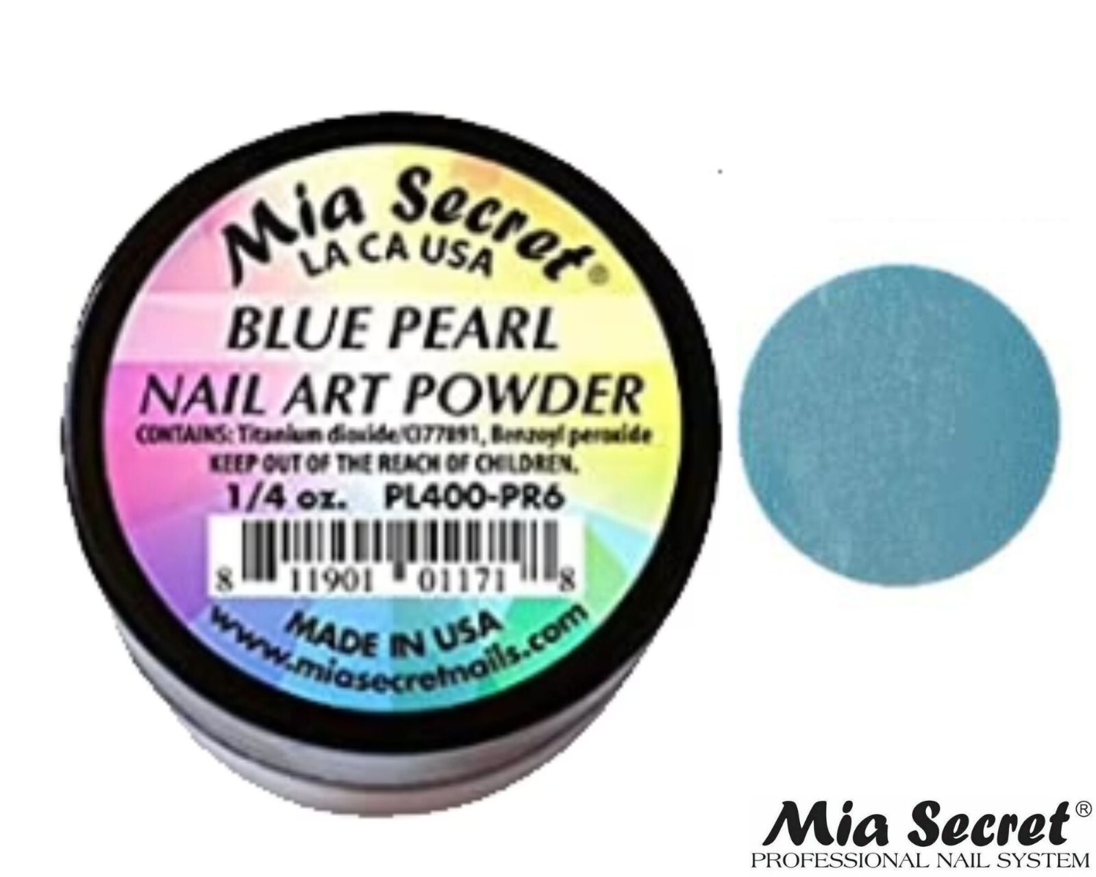 Mia Secret Nail Art Powder Pearl Collection (BLUE) 1/4oz