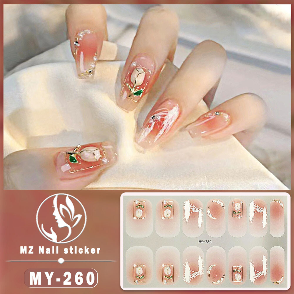 Full Size Nail Wraps Sticker Polish Manicure Art Self Stick Decor 3D Strips Lot!