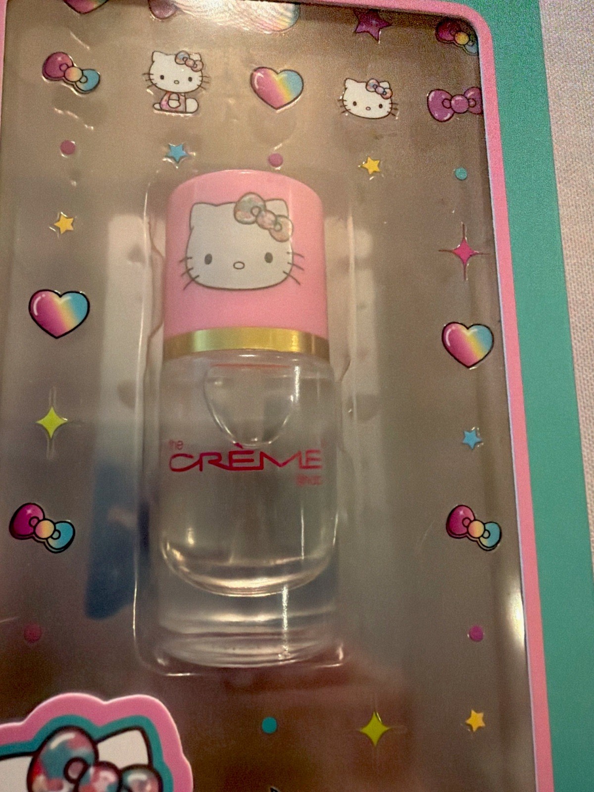 The Crème Shop x Hello Kitty Nail Decals Set 50 Stickers + Clear Polish NIB