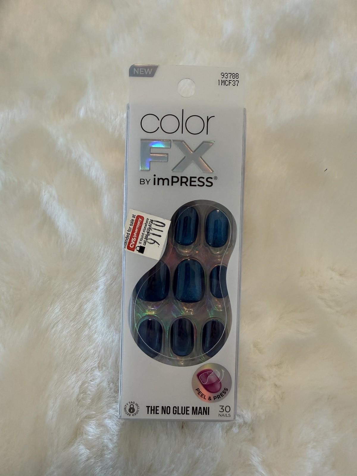 KISS No Glue Mani Press On Nails, Color FX, ‘Infinity’, Short Size