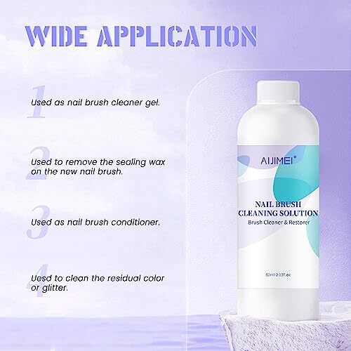 Nail Brush Cleaner Gel Restorer Solution Acrylic Nail Brush Cleaner Gel 60ML