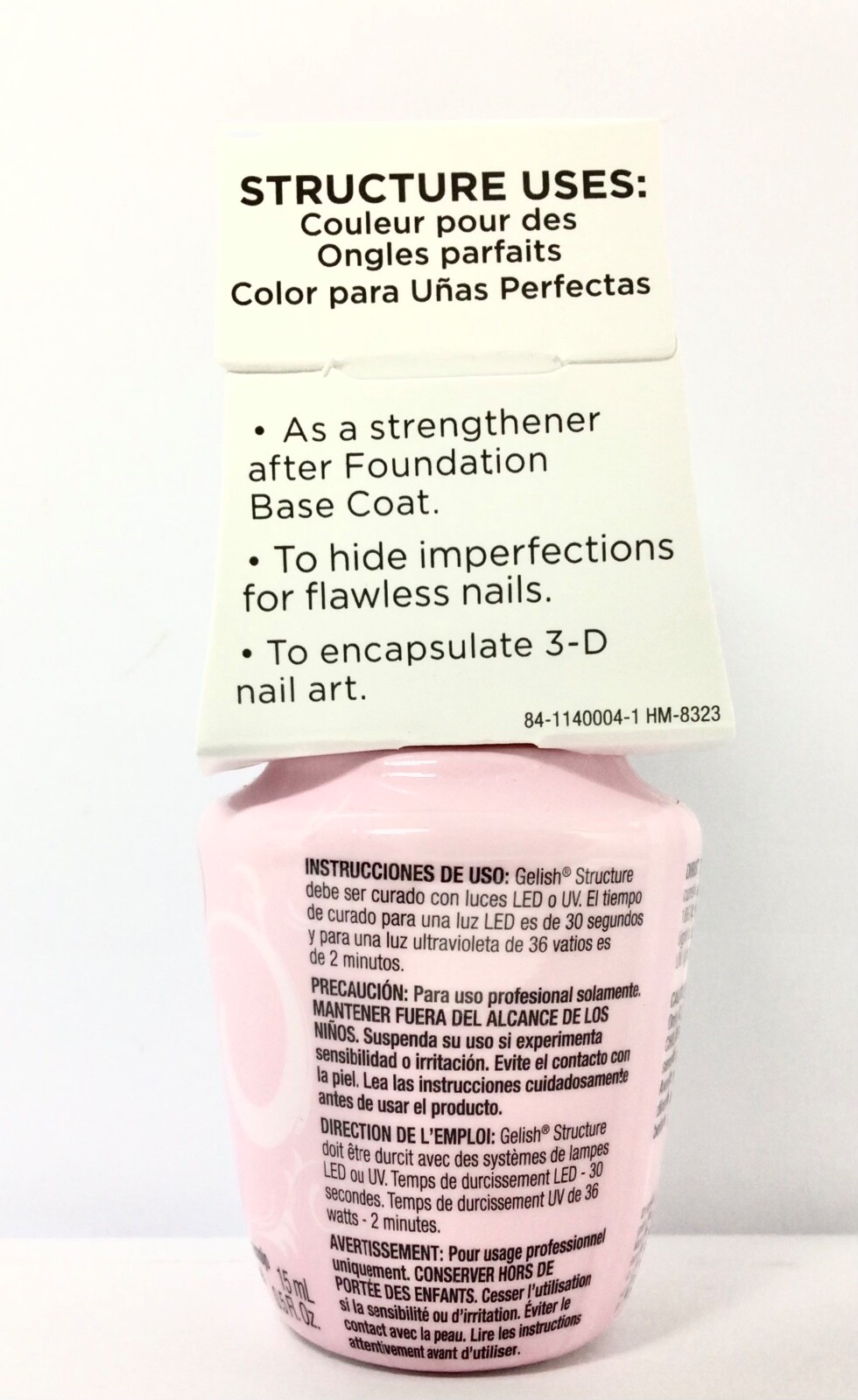 Harmony Gelish Soak-Off Gel – STRUCTURE GEL Translucent Pink 0.5oz/15ml