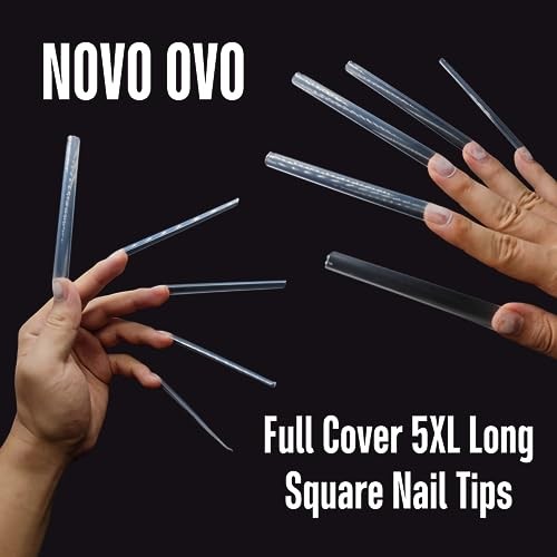 Extra Super Extreme Long Straight Tapered Square Nail Tips, Super Long Square