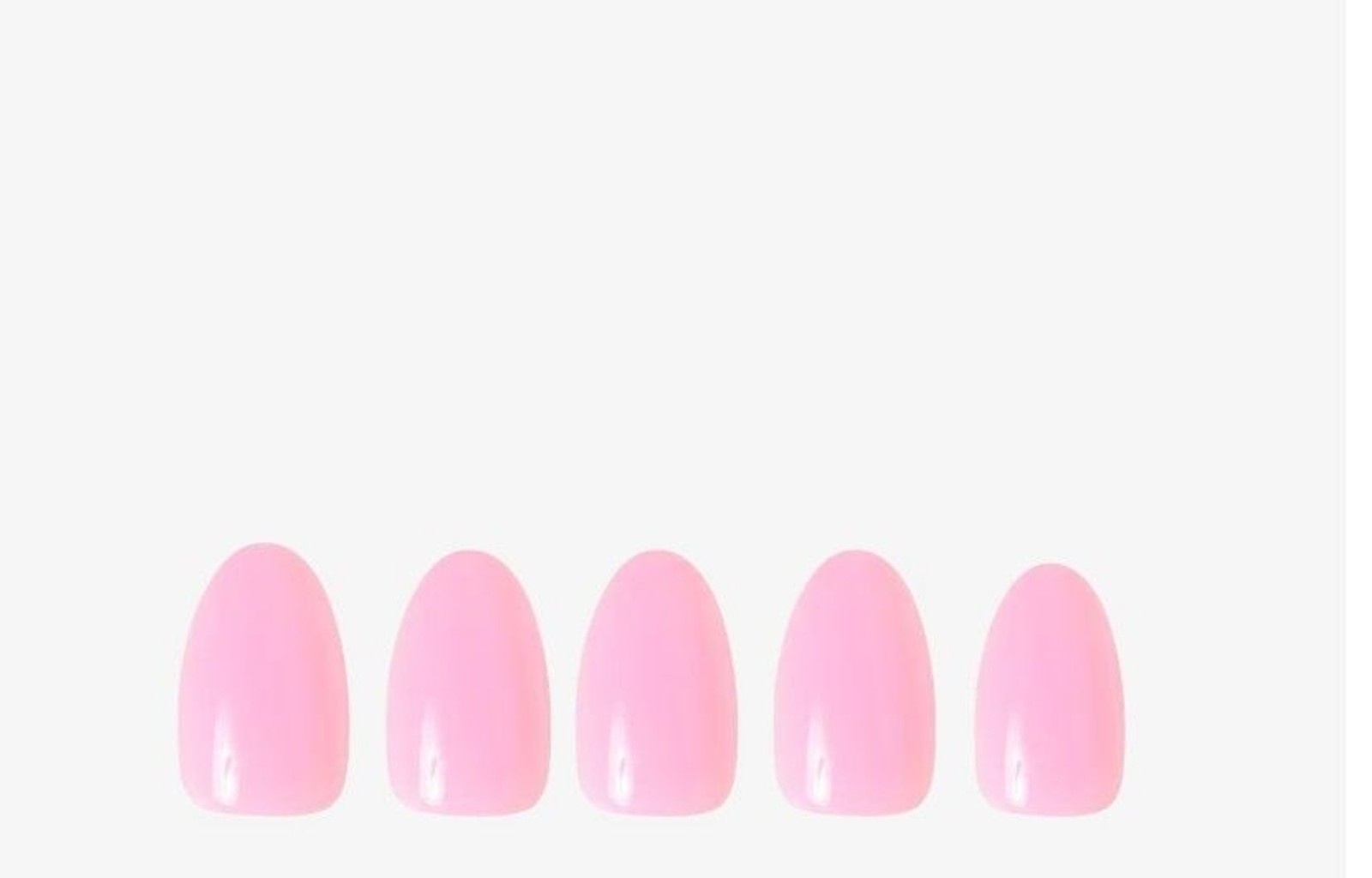 Glamnetic Premium Nails, Think Pink , Solid Opaque, Light Pastel Pink, Short NIB