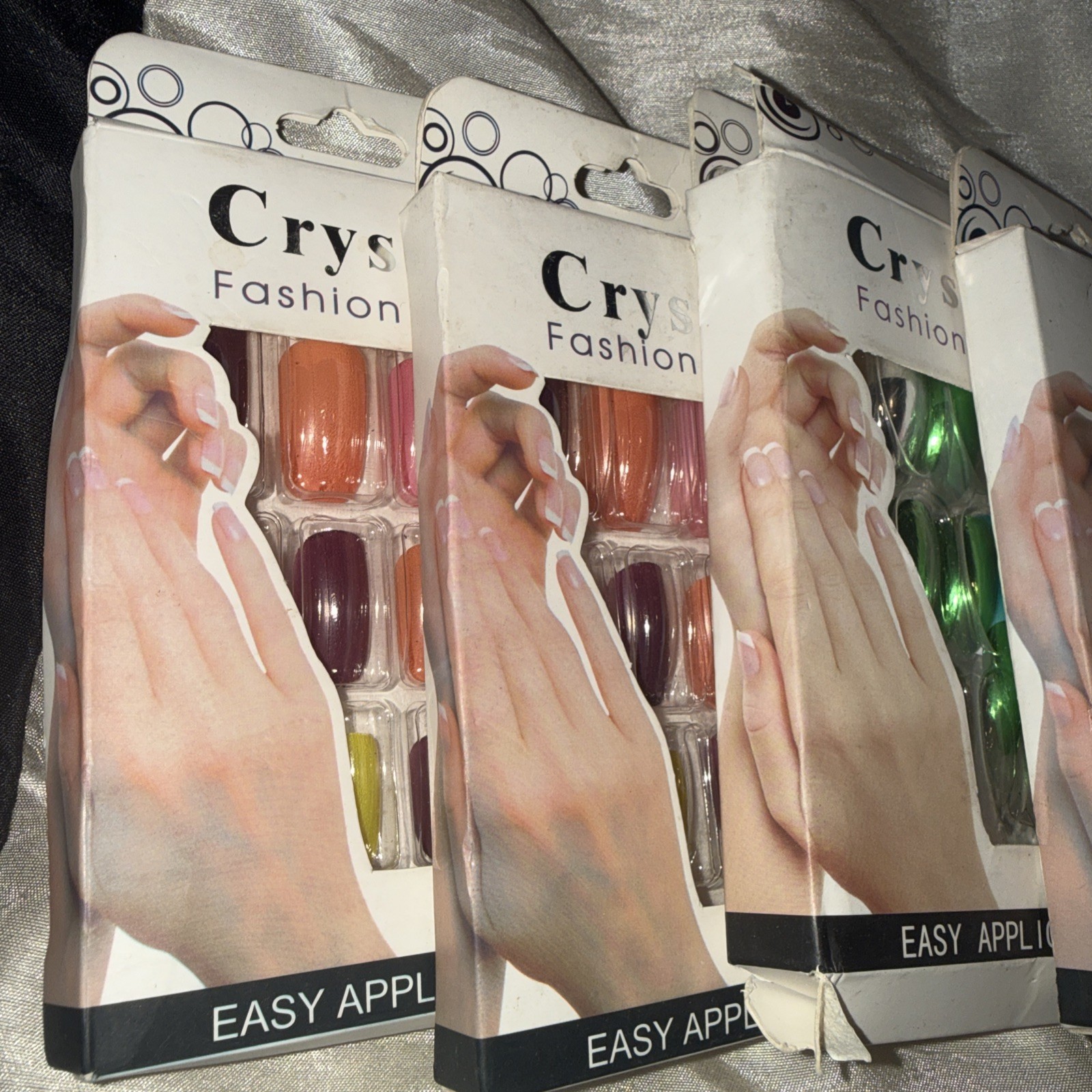 Lot of 5 Crystal Fashion Nails 12 Count Each New In Box