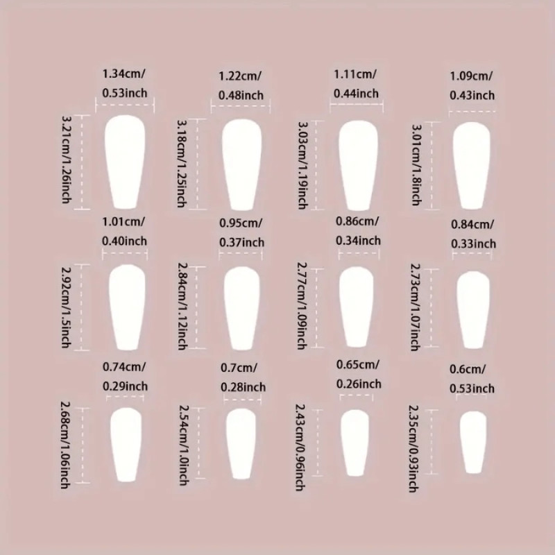 48 Pcs Rose Heart Stripe Black Coffin Press on Nails, Cool Trendy Fake Nails