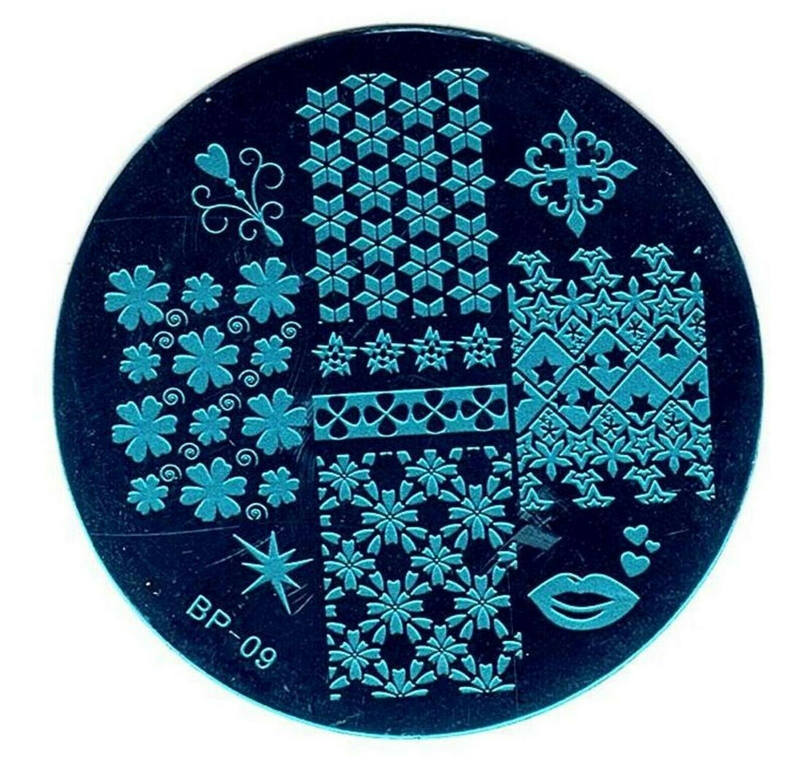 Mix Patterns Nail Art Stamp Template Image Plate Stamper Scraper Kit BP 09
