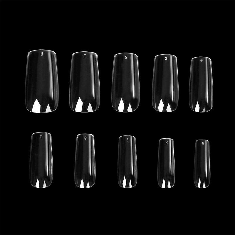 XL XXL Long Square False Nails Salon Full Cover Fake Nail Art Tips Extention DIY