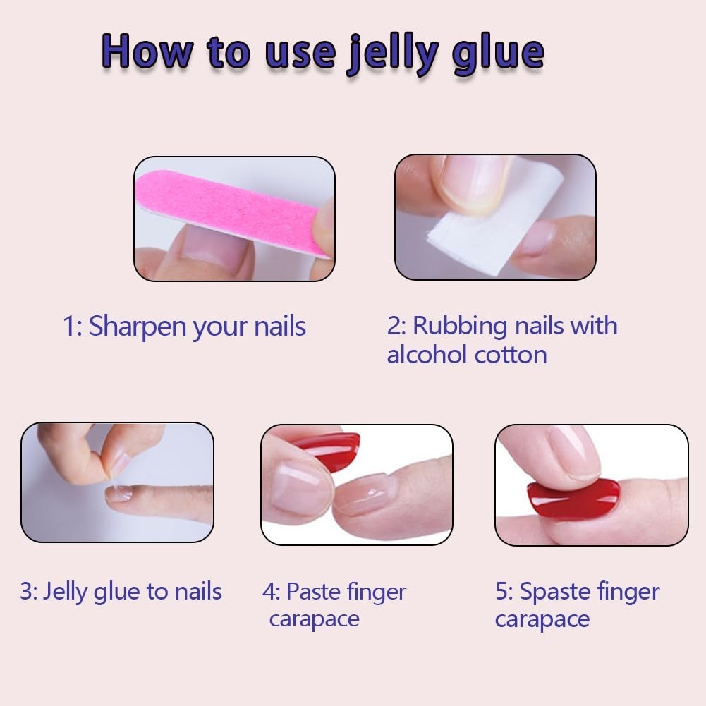 Short Press on Nails 24pcs Square Fake False Nails with White French Tip Desi…